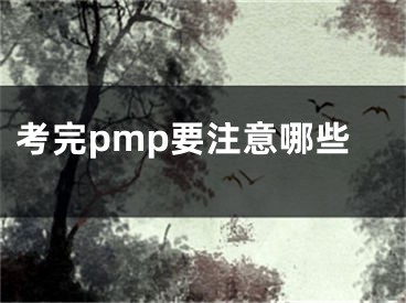 考完pmp要注意哪些