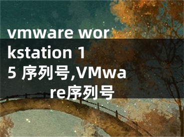 vmware workstation 15 序列号,VMware序列号