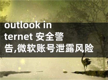 outlook internet 安全警告,微软账号泄露风险