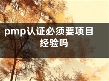 pmp认证必须要项目经验吗