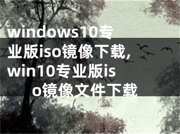 windows10专业版iso镜像下载,win10专业版iso镜像文件下载