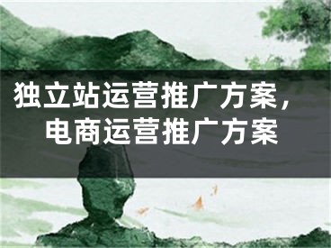 独立站运营推广方案，电商运营推广方案