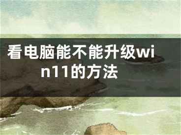 看电脑能不能升级win11的方法