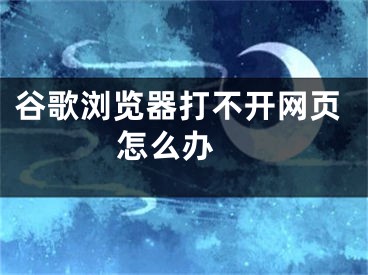 谷歌浏览器打不开网页怎么办 