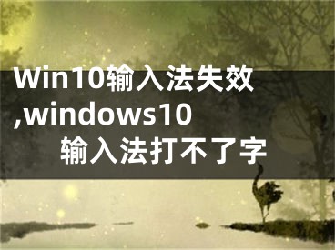 Win10输入法失效,windows10输入法打不了字