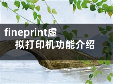 fineprint虚拟打印机功能介绍