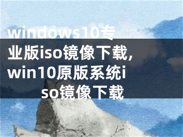 windows10专业版iso镜像下载,win10原版系统iso镜像下载