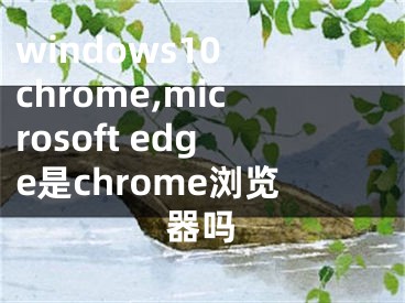 windows10 chrome,microsoft edge是chrome浏览器吗 