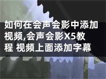 如何在会声会影中添加视频,会声会影X5教程 视频上面添加字幕