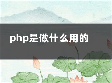 php是做什么用的