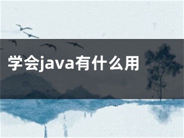 学会java有什么用