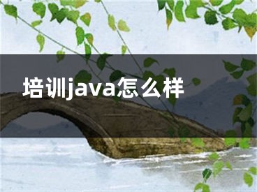 培训java怎么样