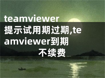 teamviewer提示试用期过期,teamviewer到期不续费