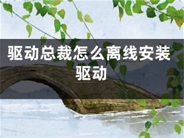 驱动总裁怎么离线安装驱动