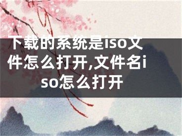 下载的系统是iso文件怎么打开,文件名iso怎么打开