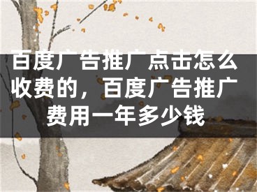 百度广告推广点击怎么收费的，百度广告推广费用一年多少钱