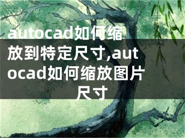 autocad如何缩放到特定尺寸,autocad如何缩放图片尺寸