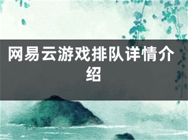 网易云游戏排队详情介绍