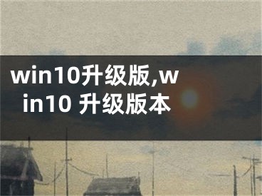 win10升级版,win10 升级版本