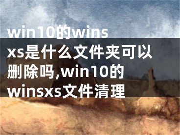 win10的winsxs是什么文件夹可以删除吗,win10的winsxs文件清理
