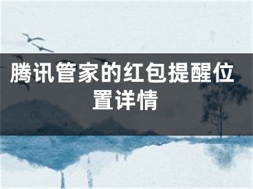 腾讯管家的红包提醒位置详情