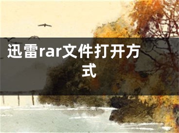 迅雷rar文件打开方式